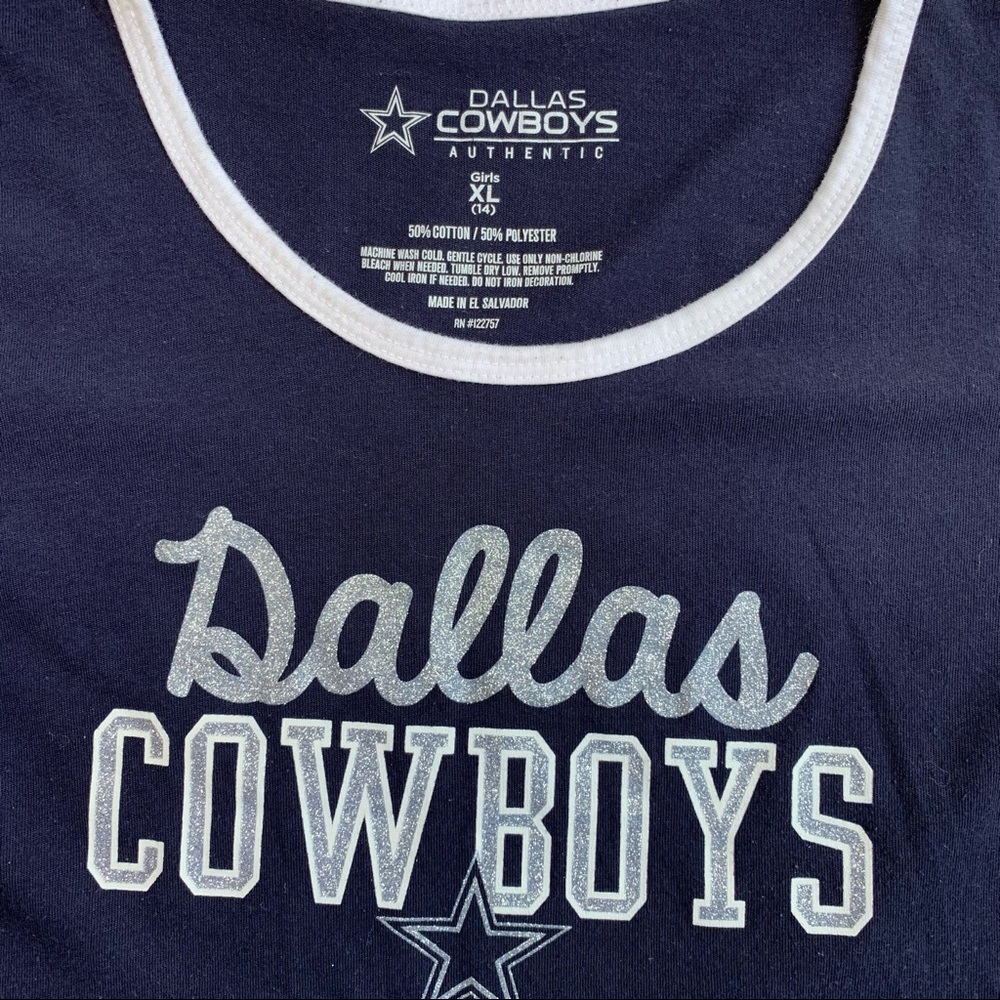 Dallas Cowboys Authentic Brand Girls XL Tee, GUC